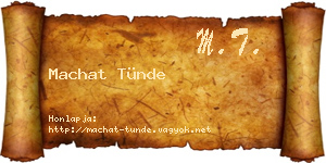 Machat Tünde névjegykártya